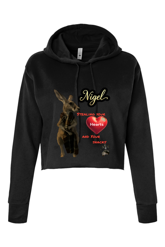 Stealing Hearts Womens Cropped Hoodie
