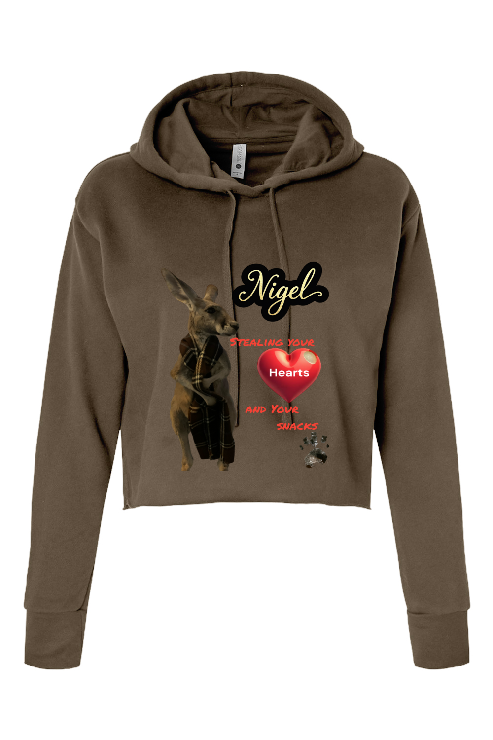 Stealing Hearts Womens Cropped Hoodie