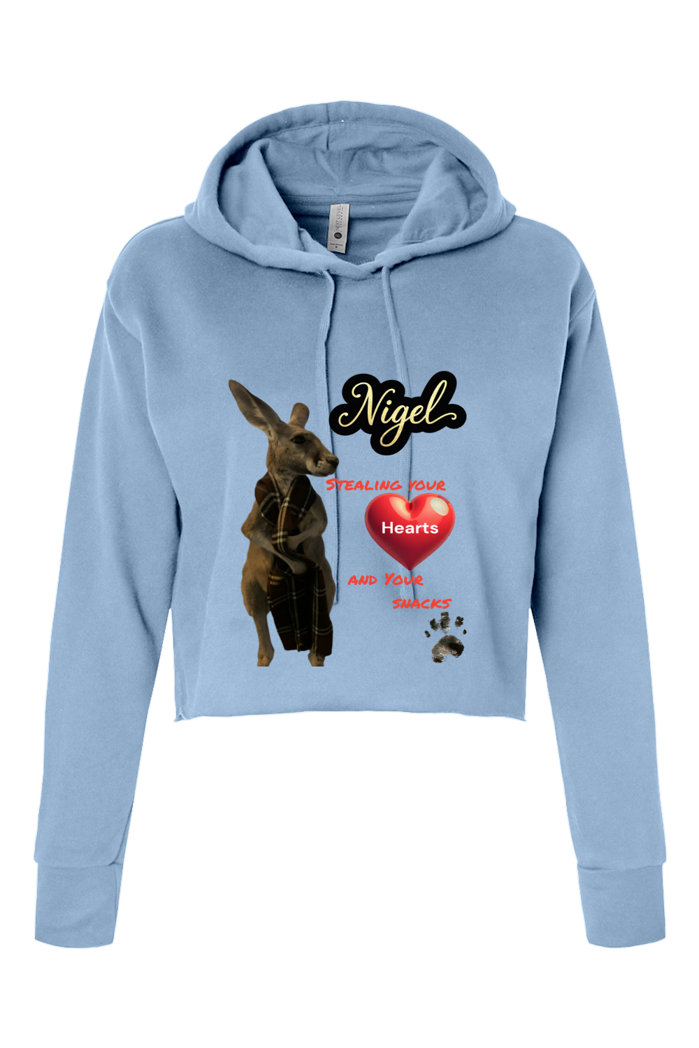 Stealing Hearts Womens Cropped Hoodie