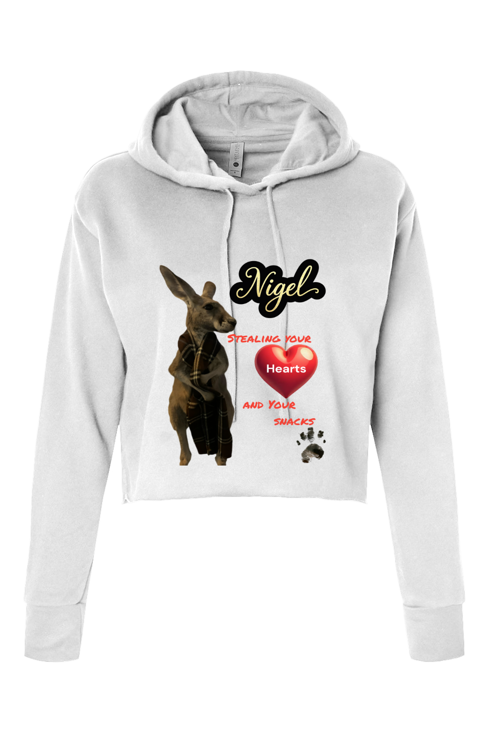Stealing Hearts Womens Cropped Hoodie