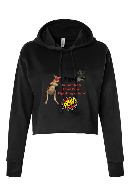 Fighting Crime 2 Womens Cropped Hoodie