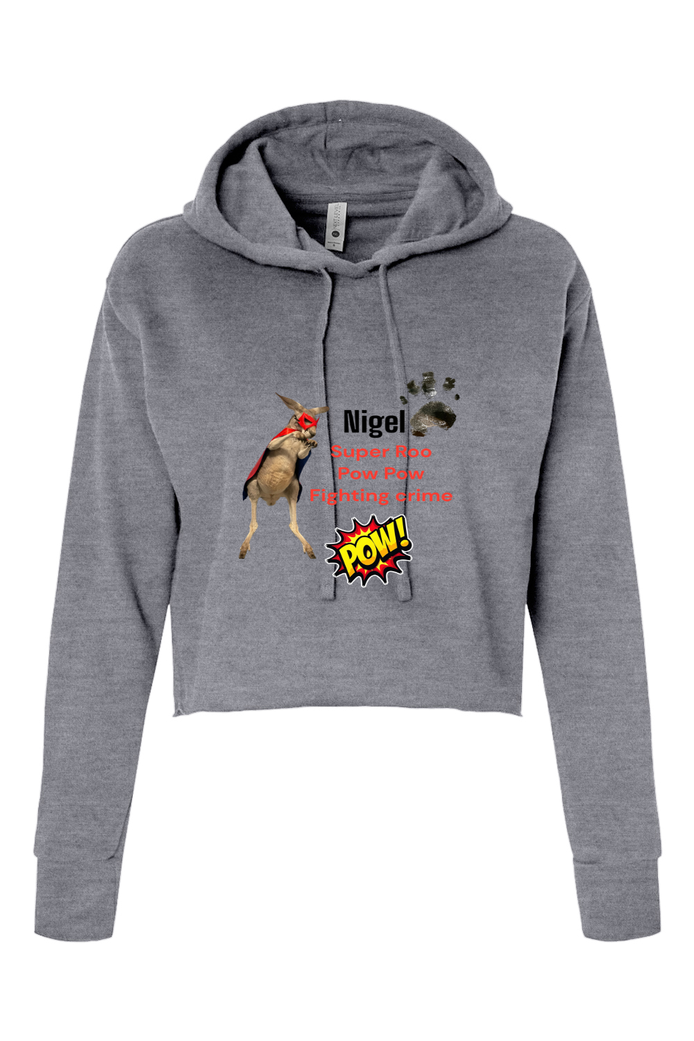 Fighting Crime 2 Womens Cropped Hoodie