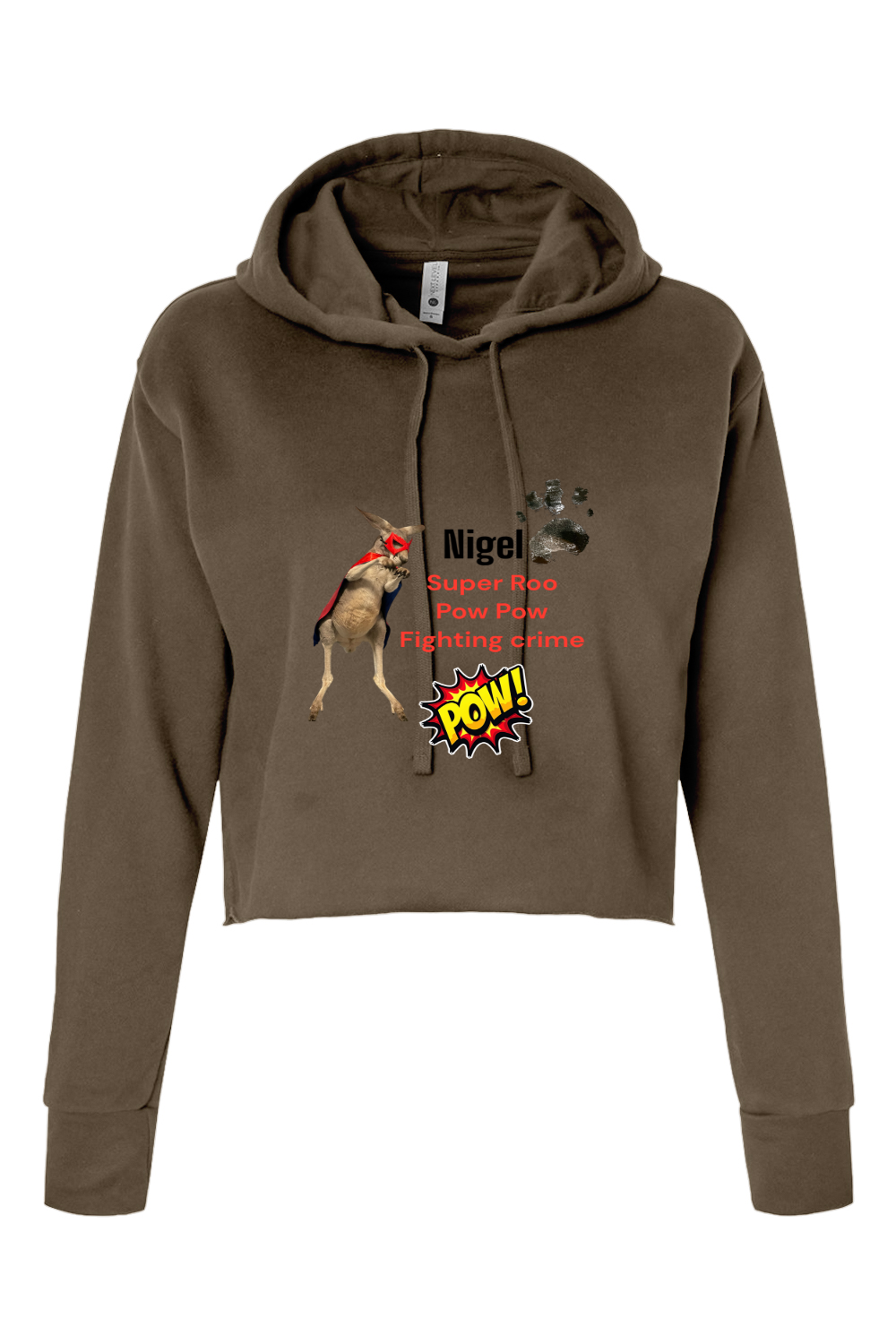 Fighting Crime 2 Womens Cropped Hoodie