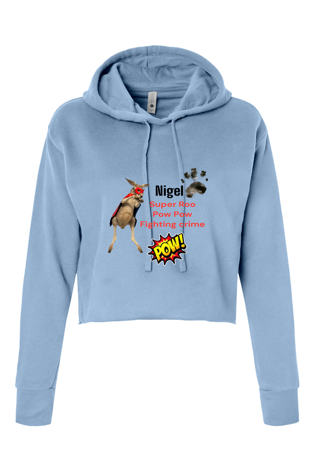 Fighting Crime 2 Womens Cropped Hoodie