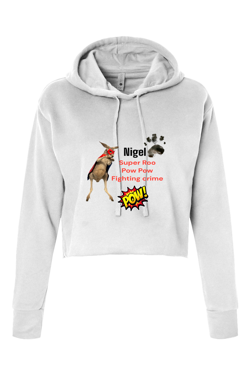Fighting Crime 2 Womens Cropped Hoodie
