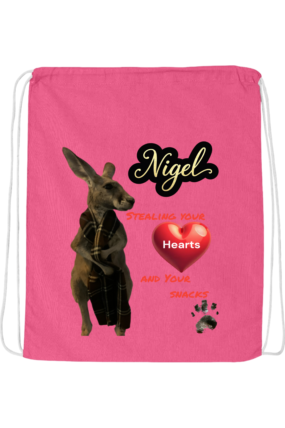 Stealing Hearts Drawstring Bag