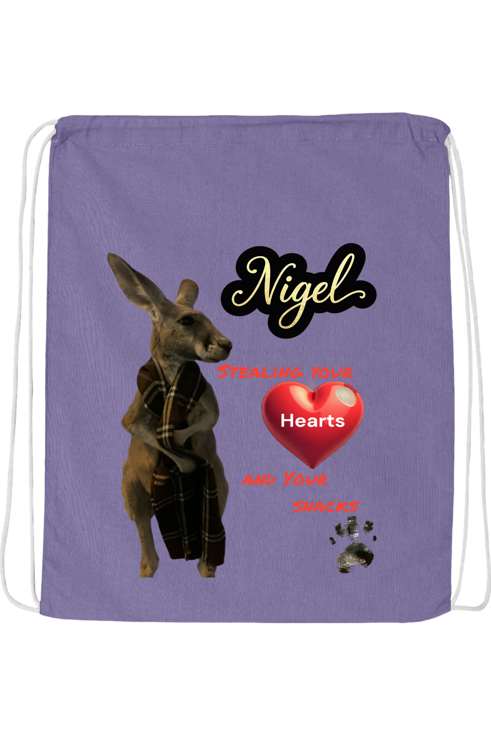 Stealing Hearts Drawstring Bag