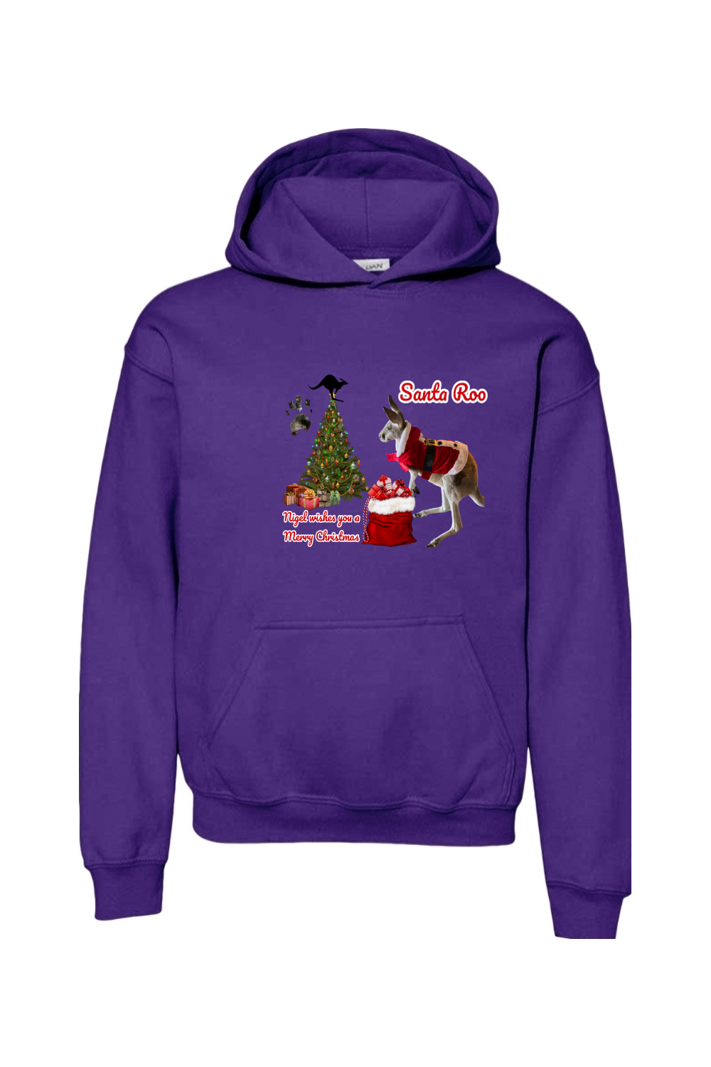 Santa Roo Unisex Youth Hoodie