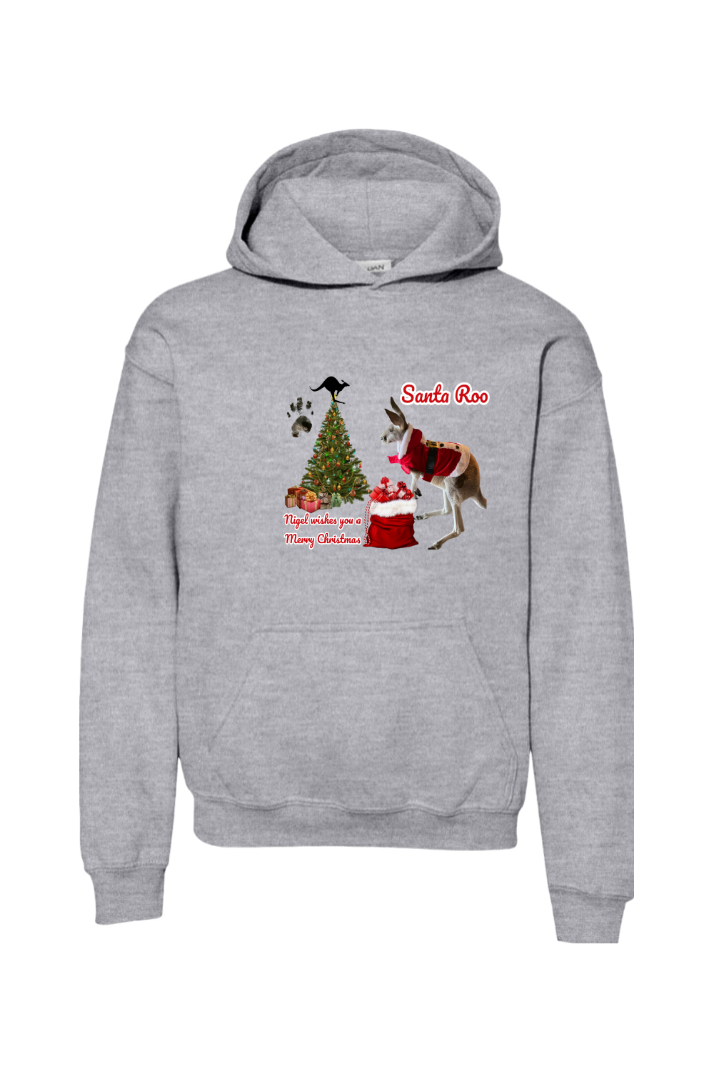 Santa Roo Unisex Youth Hoodie