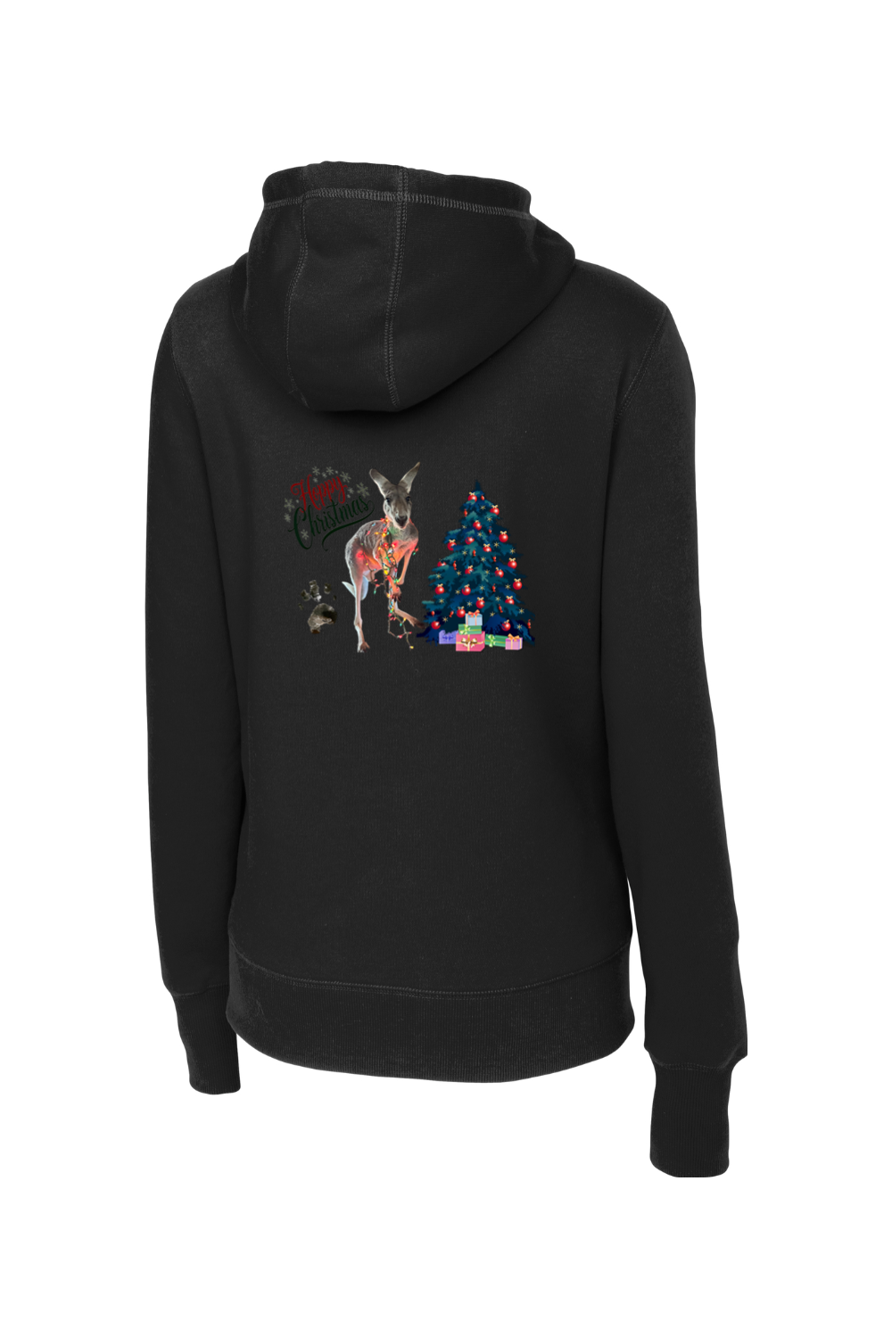 Sport-Tek Ladies Pullover Hooded Sweatshirt Hoppy Christmas