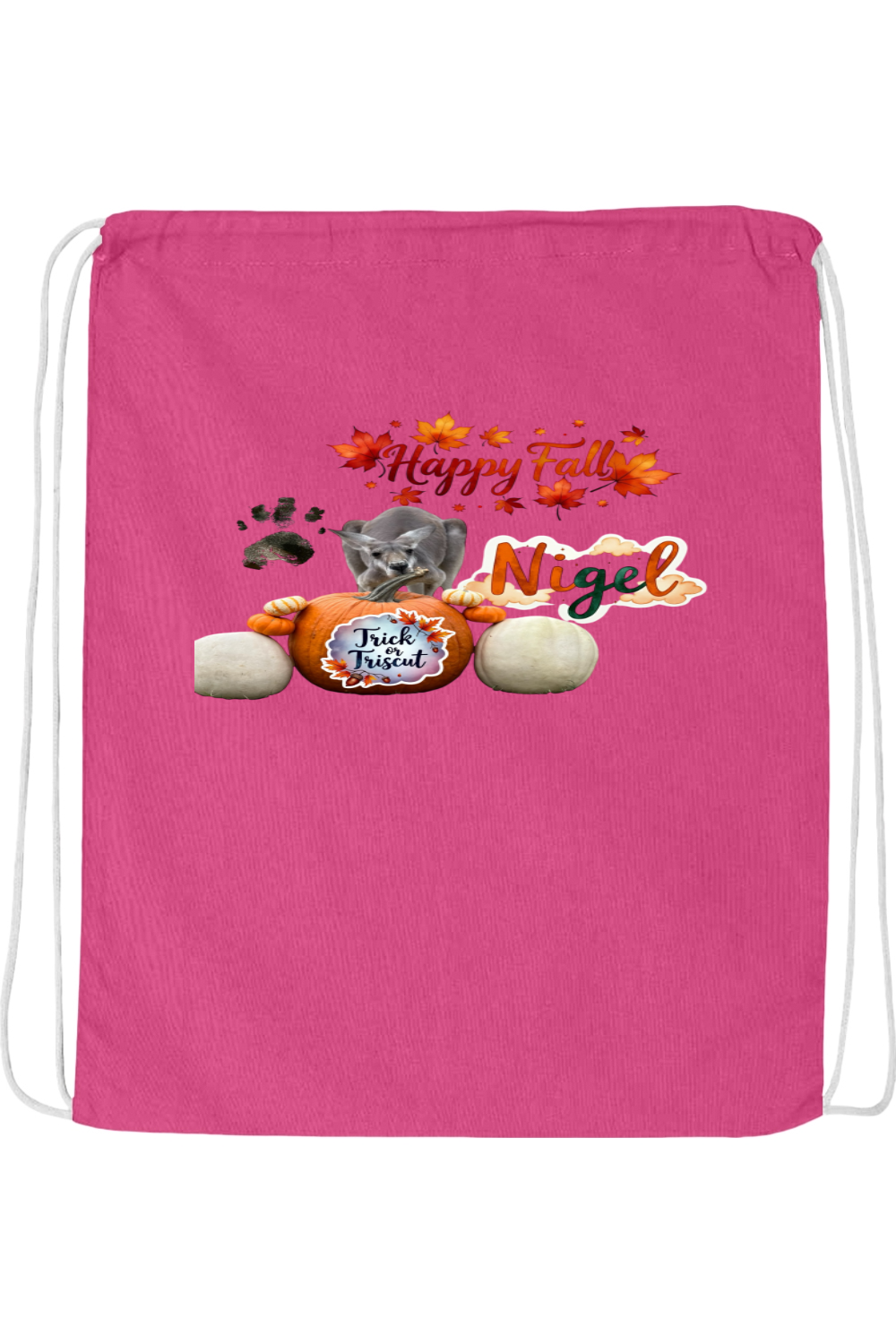 Happy Fall 1 Drawstring Bag