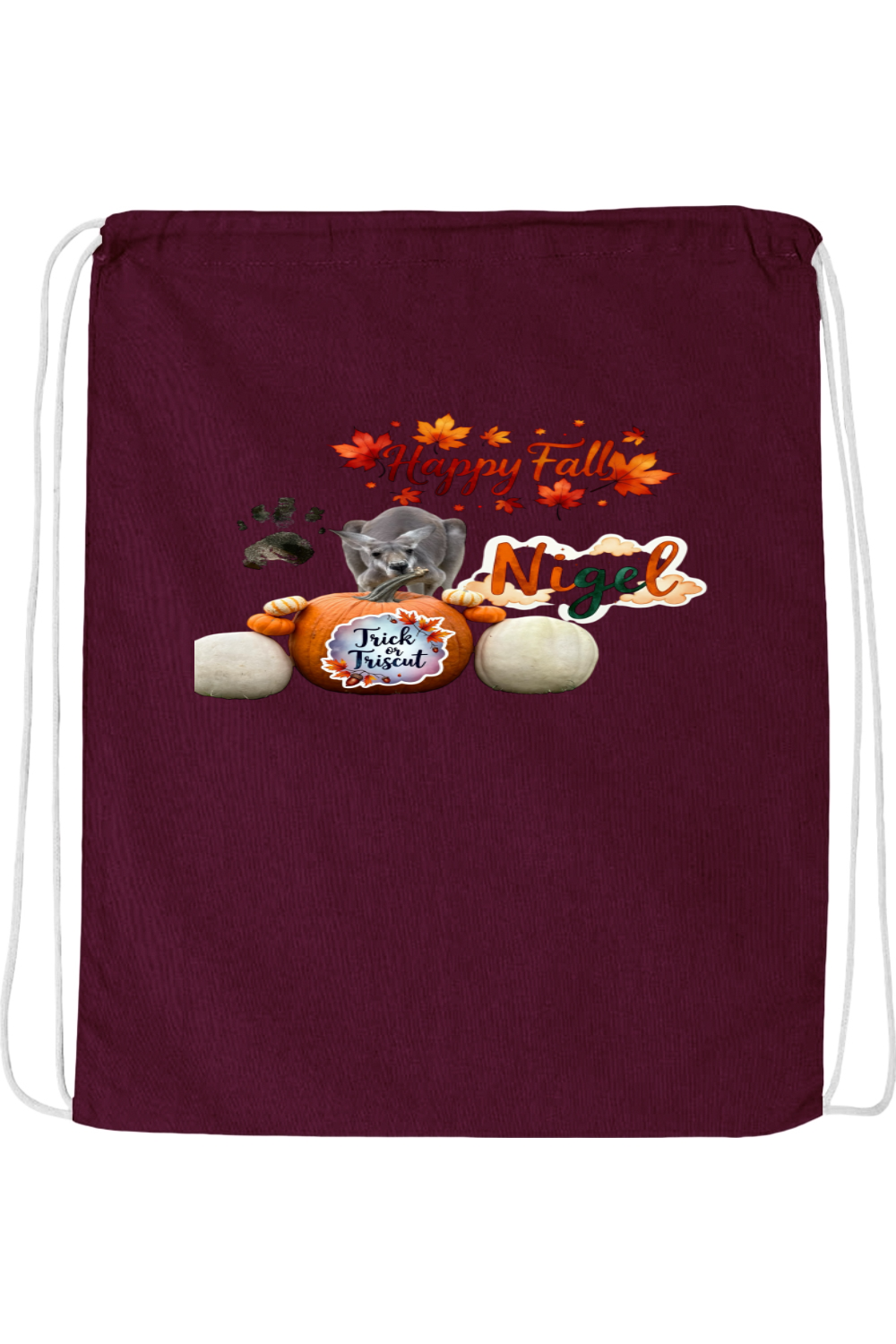 Happy Fall 1 Drawstring Bag