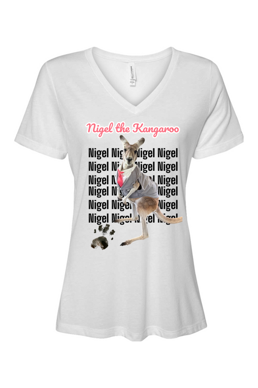 Tuxedo Nigel Block Letter Relaxed Fit Womens T-shirt