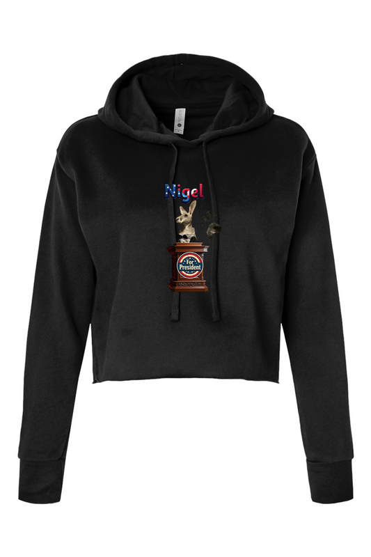 Nigel For President 1 Womens Cropped Hoodie
