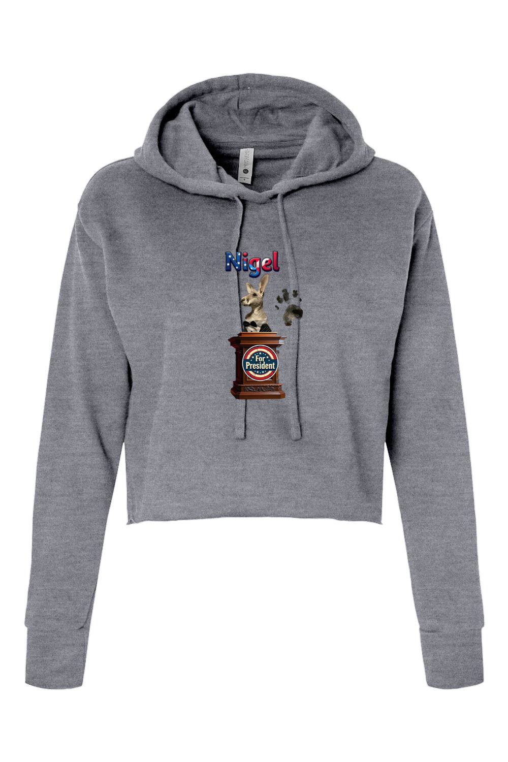Nigel For President 1 Womens Cropped Hoodie