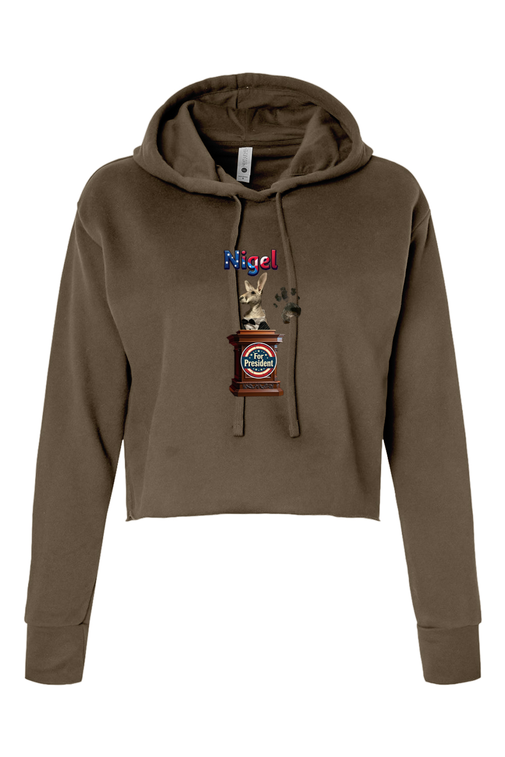 Nigel For President 1 Womens Cropped Hoodie