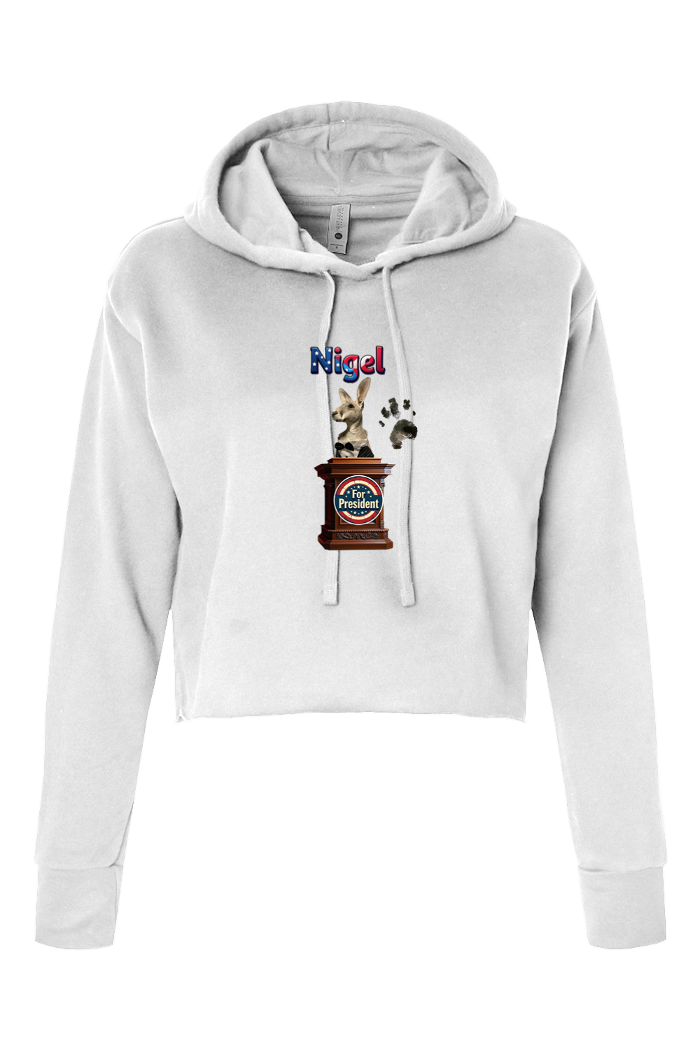 Nigel For President 1 Womens Cropped Hoodie