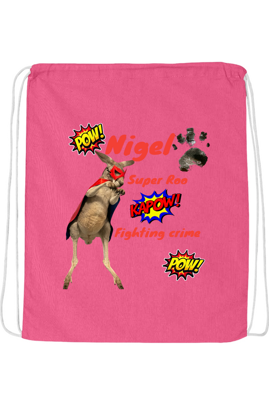 Fighting Crime Drawstring Bag