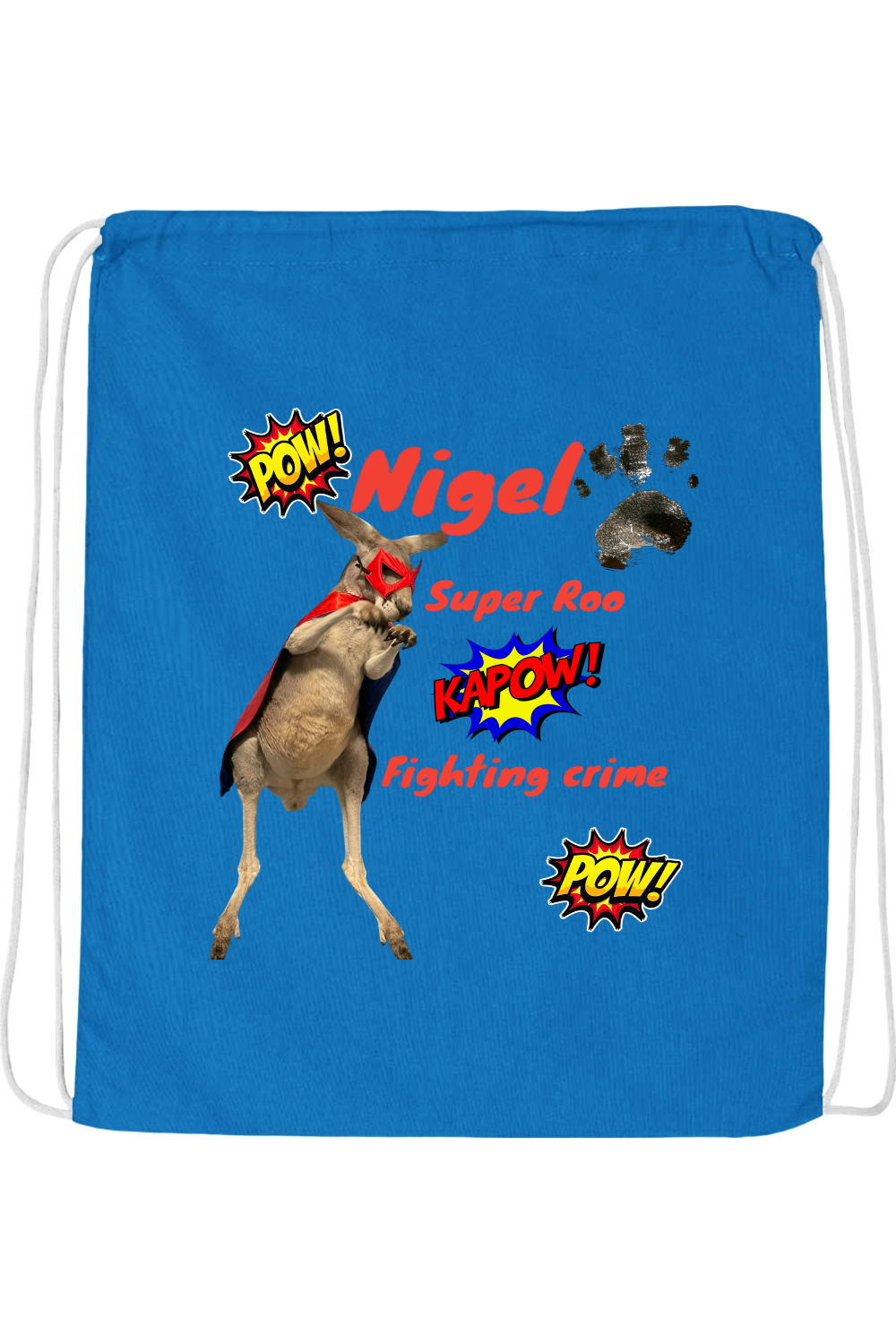 Fighting Crime Drawstring Bag