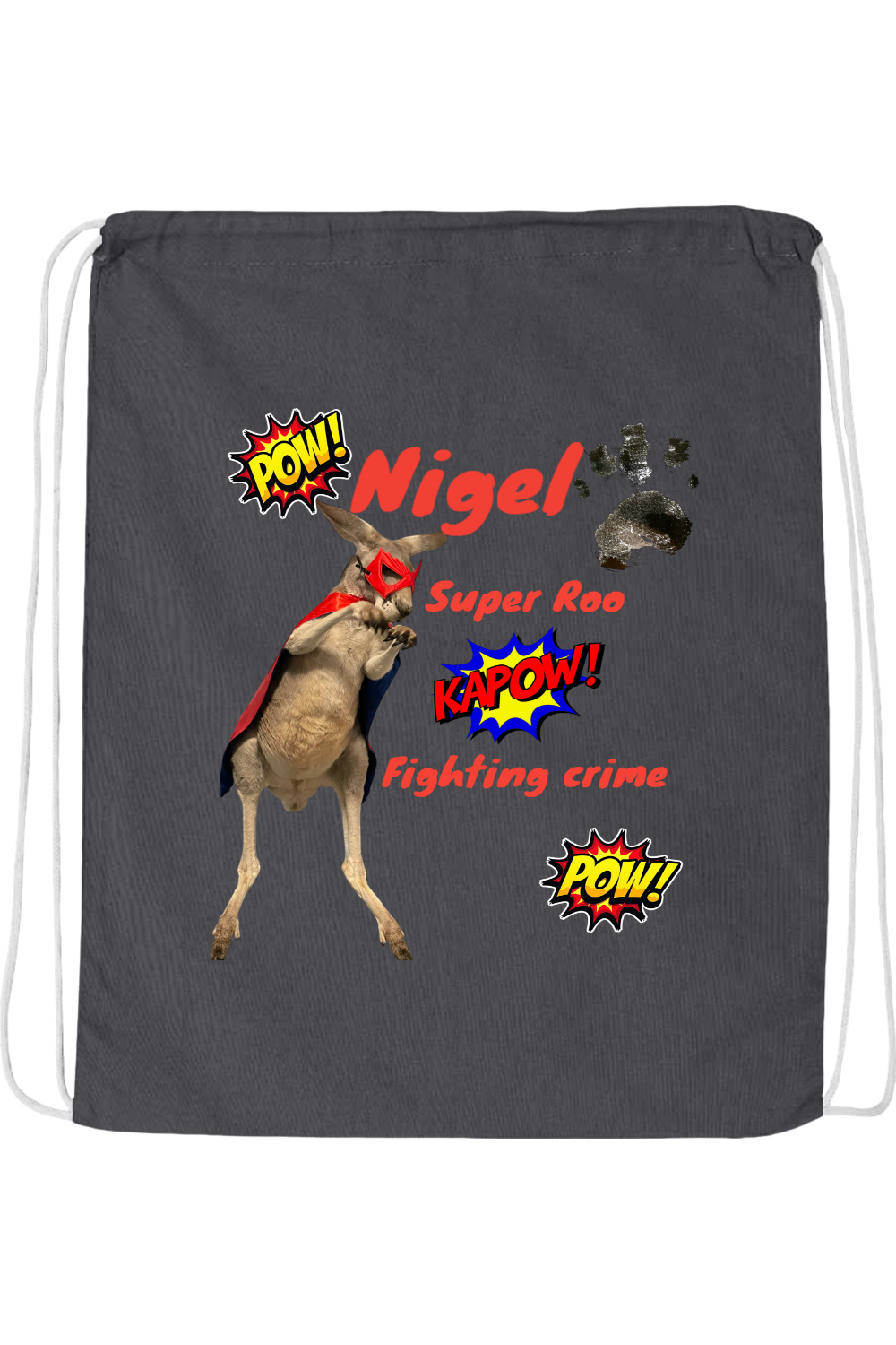Fighting Crime Drawstring Bag