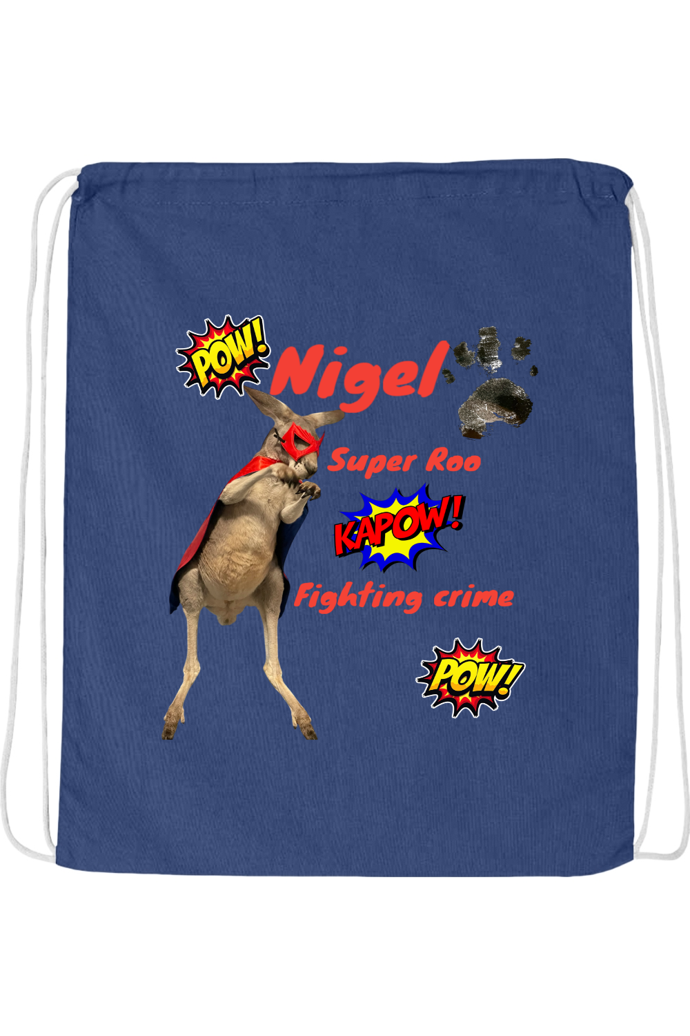 Fighting Crime Drawstring Bag