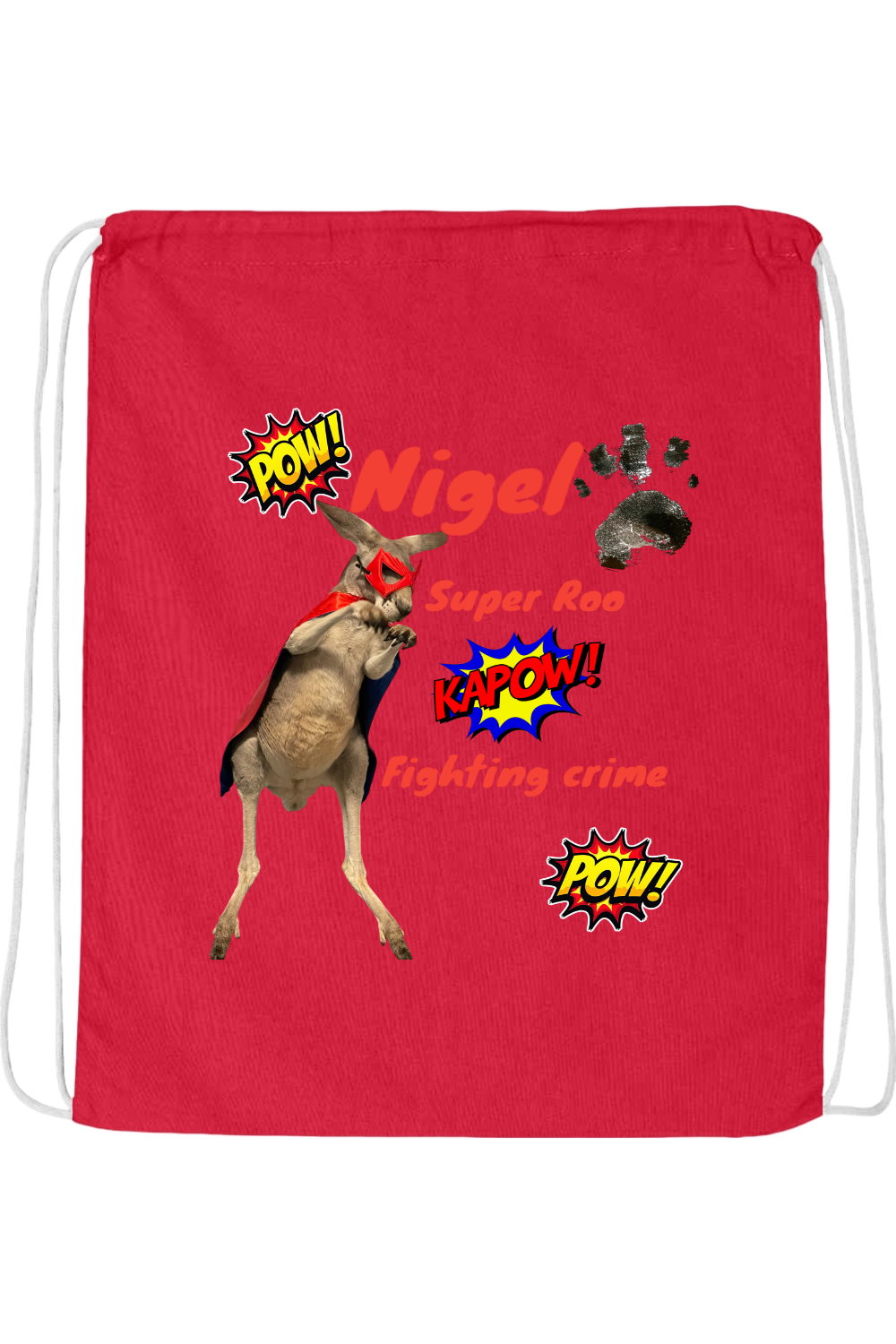 Fighting Crime Drawstring Bag