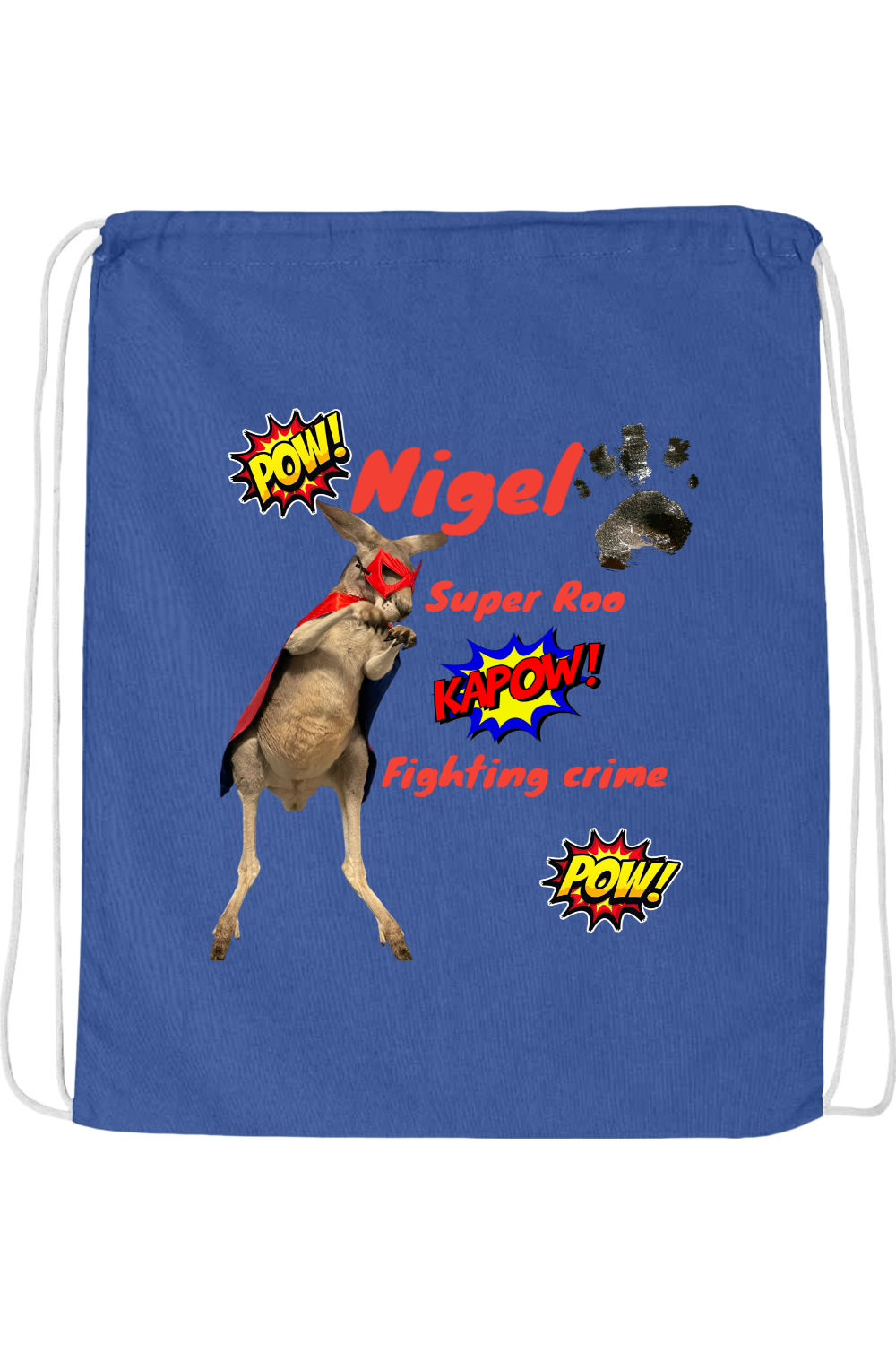 Fighting Crime Drawstring Bag