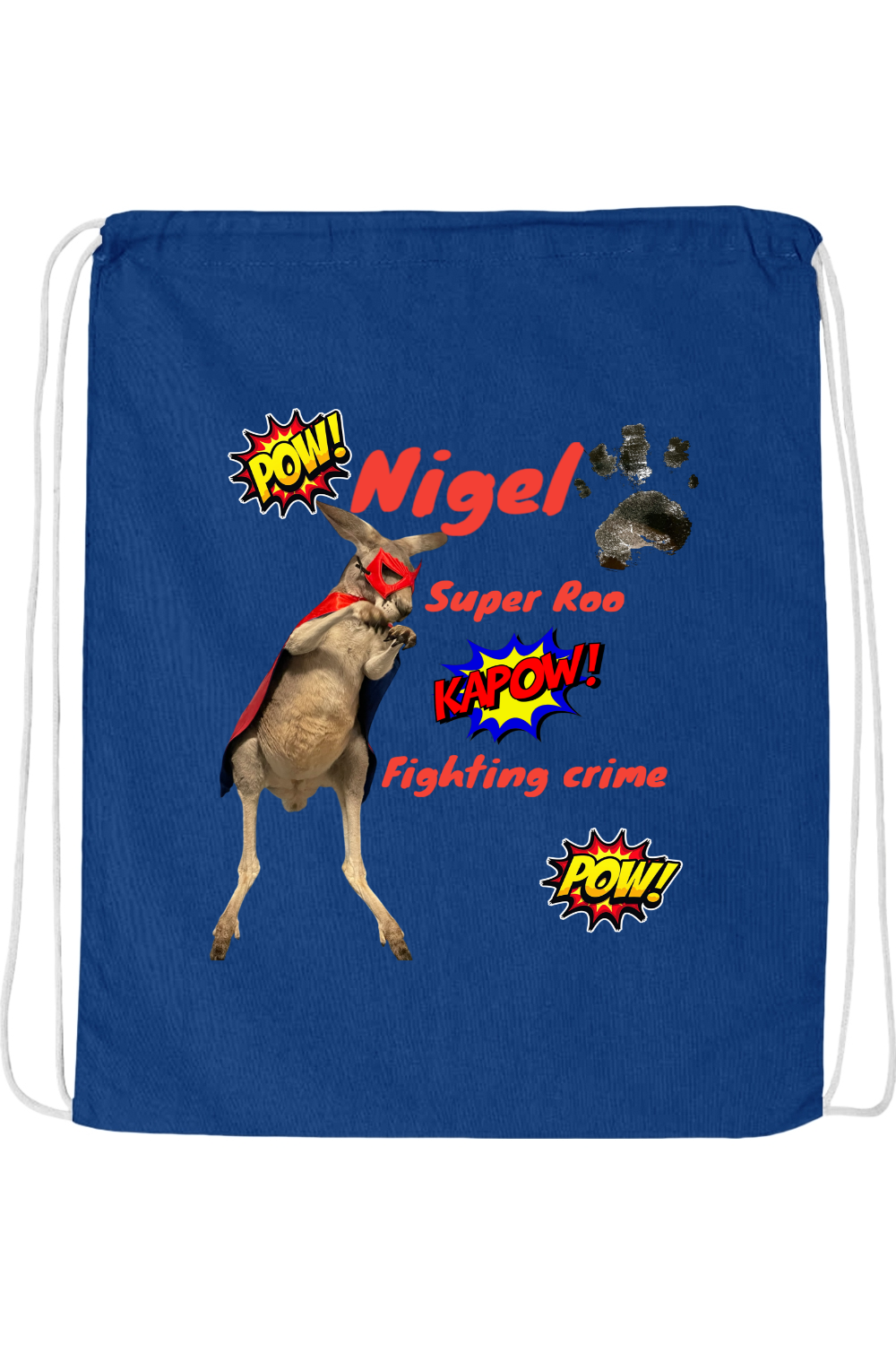 Fighting Crime Drawstring Bag