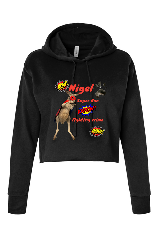 Fighting Crime Womens Cropped Hoodie