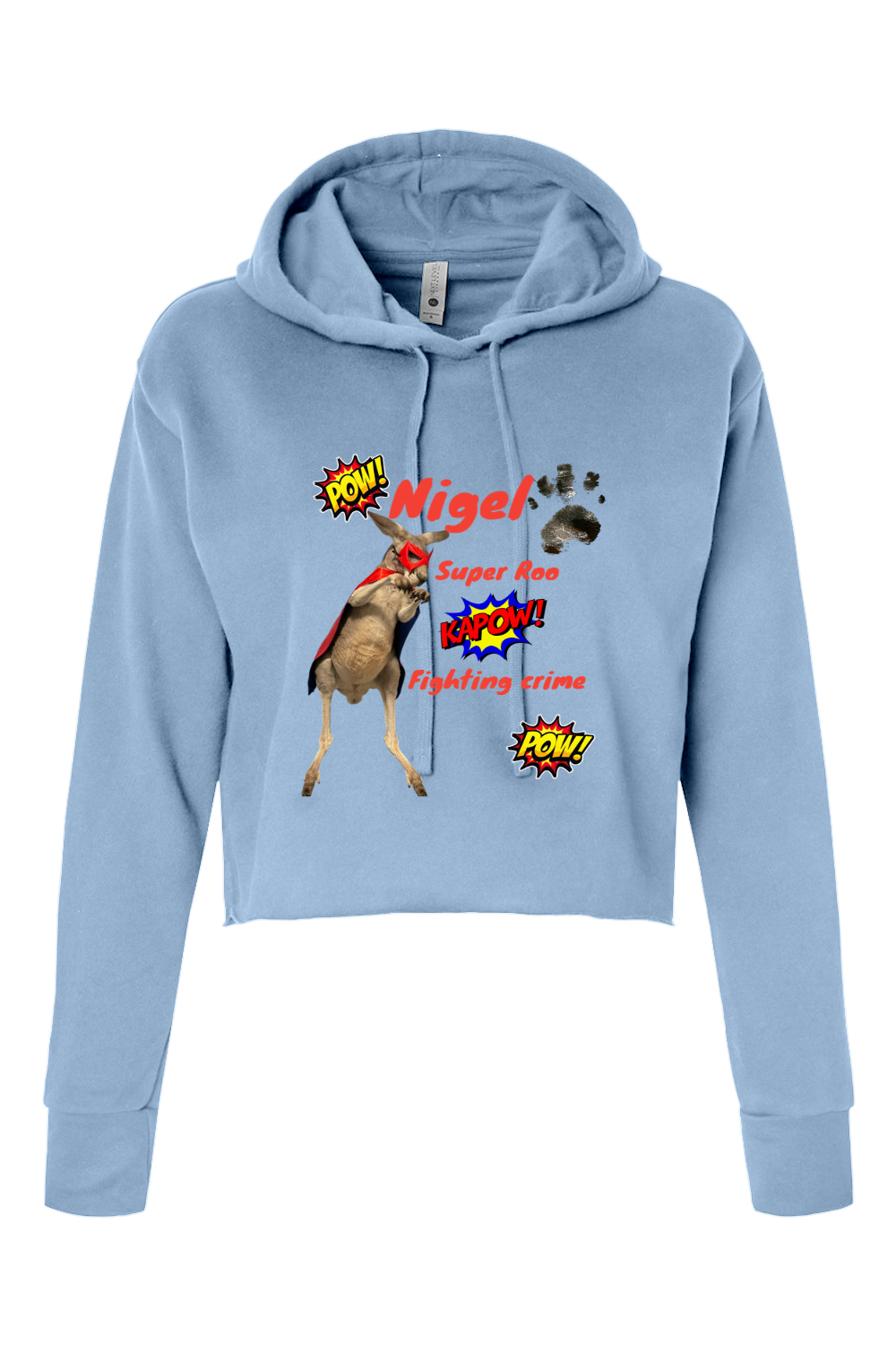 Fighting Crime Womens Cropped Hoodie