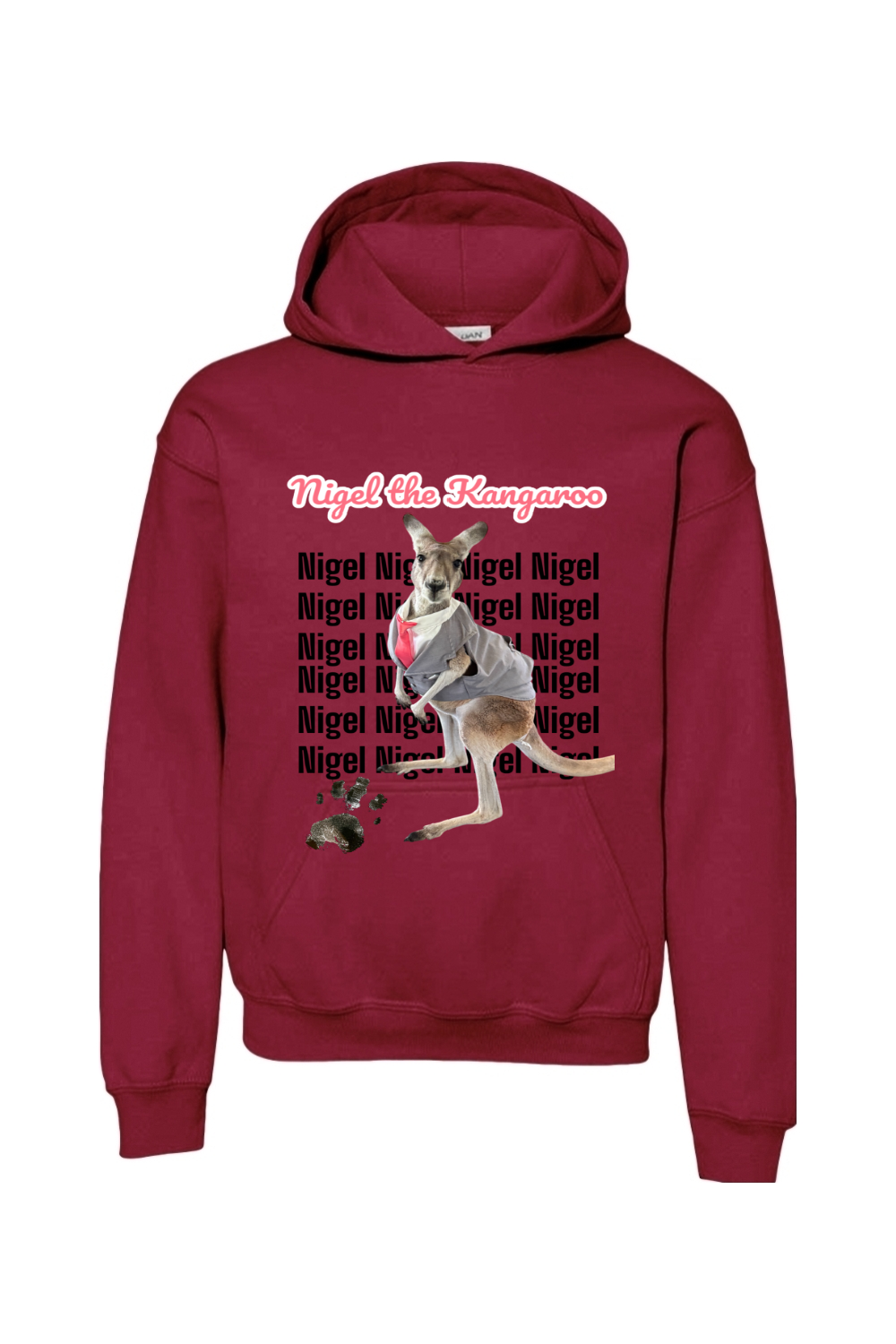 Tuxedo Nigel Block Letter Unisex Youth Hoodie