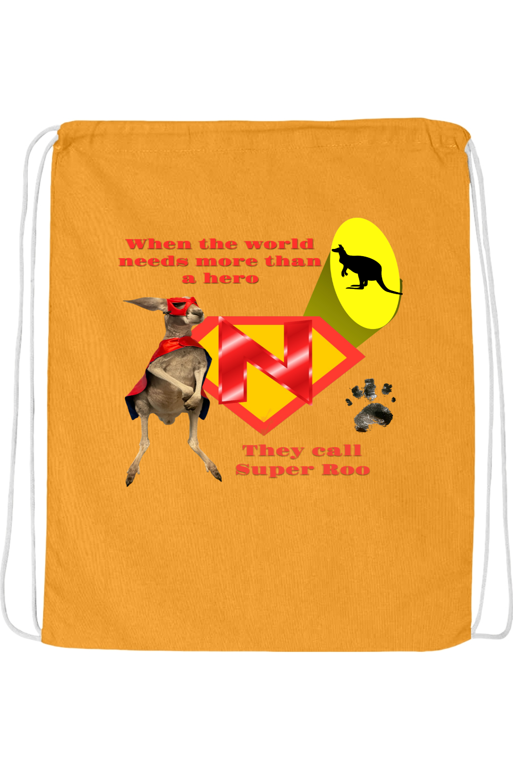 Super Roo Drawstring Bag