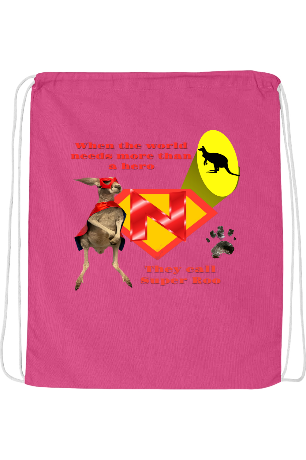Super Roo Drawstring Bag