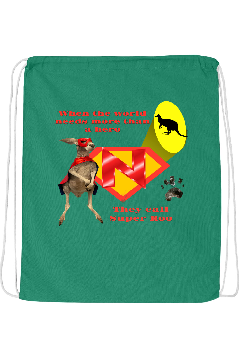 Super Roo Drawstring Bag