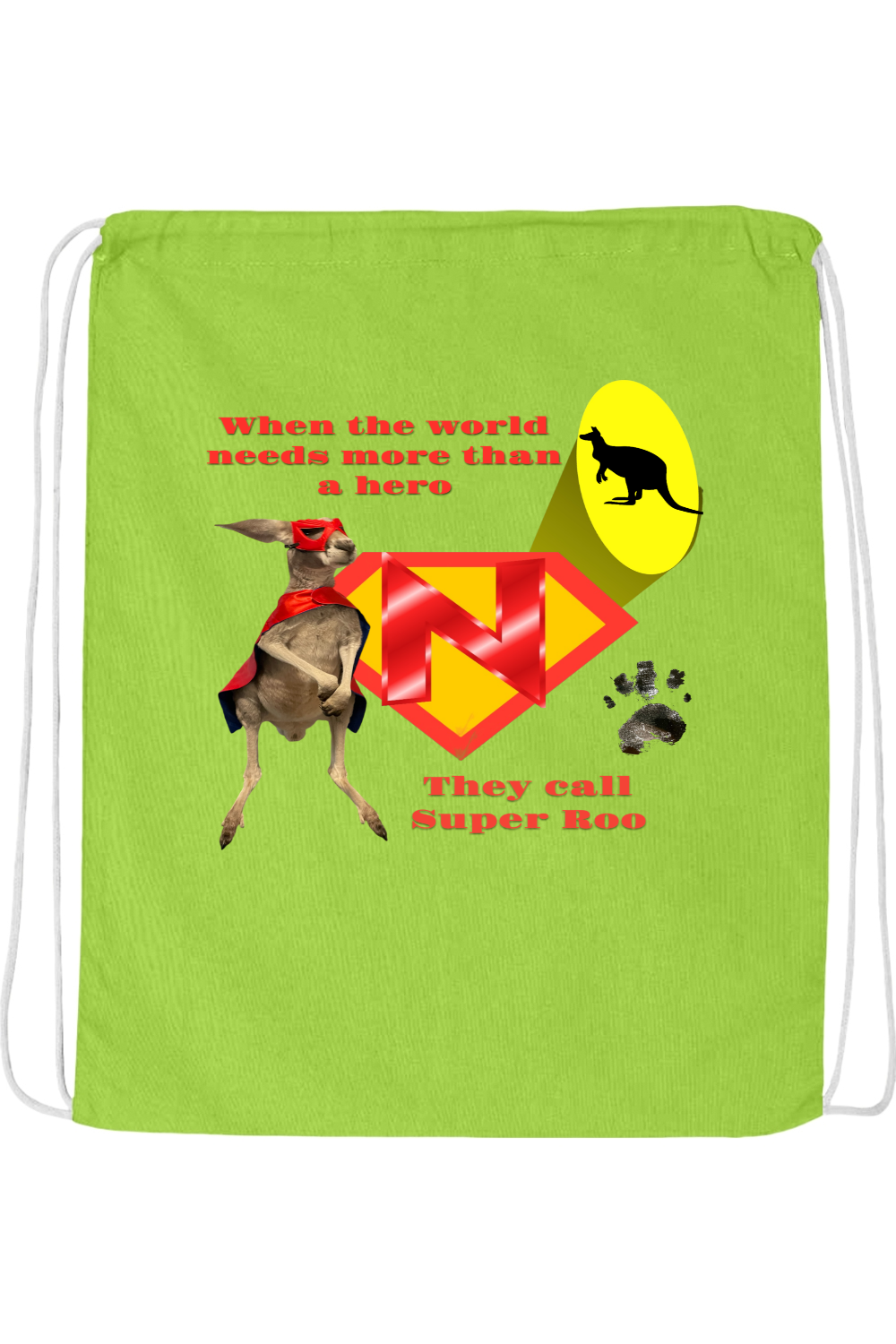 Super Roo Drawstring Bag