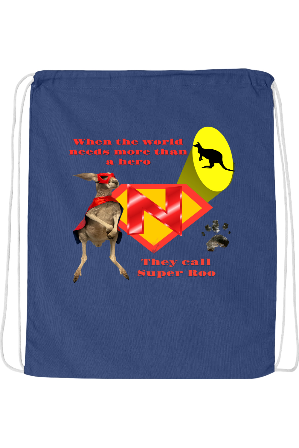 Super Roo Drawstring Bag