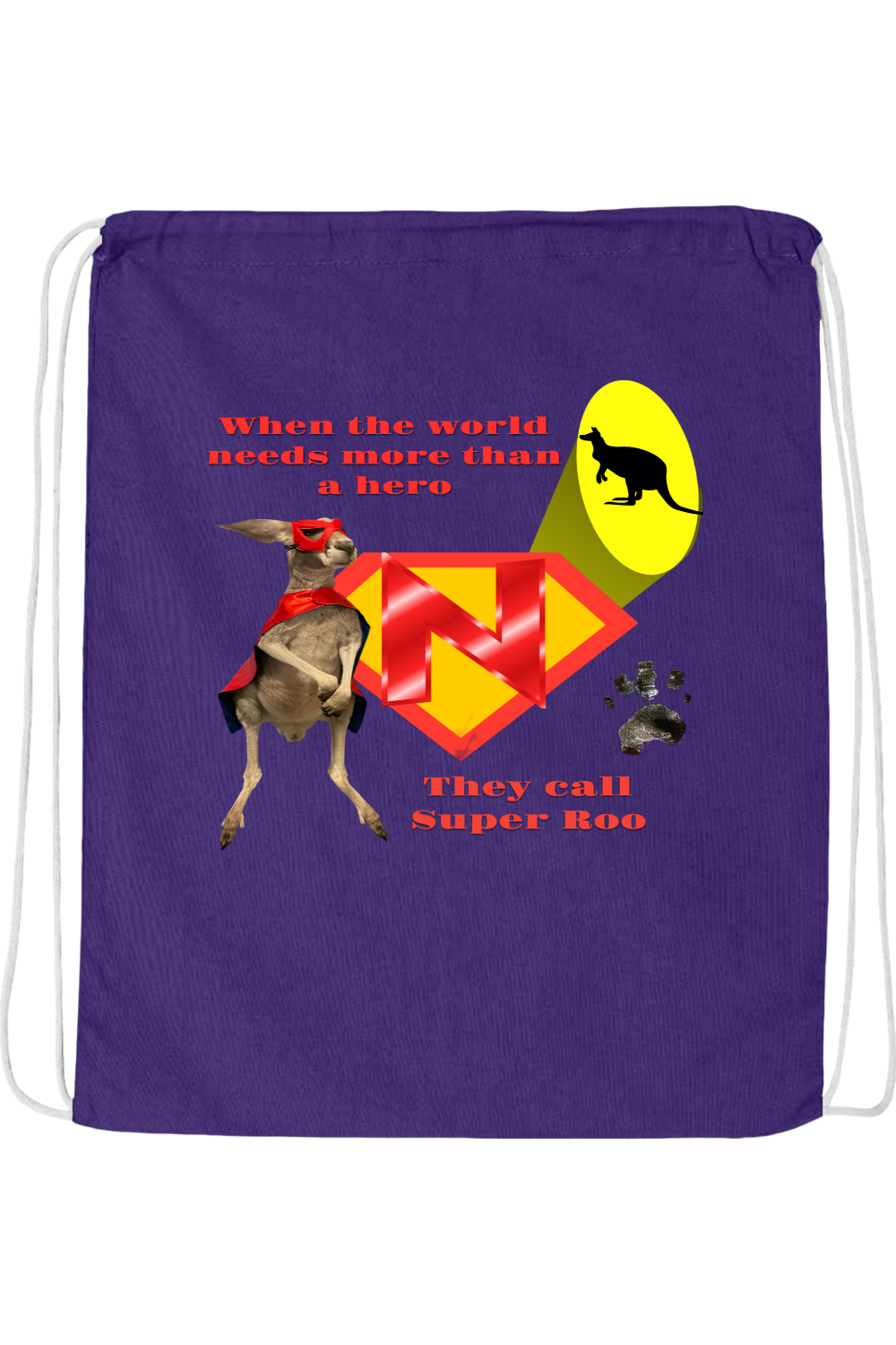 Super Roo Drawstring Bag