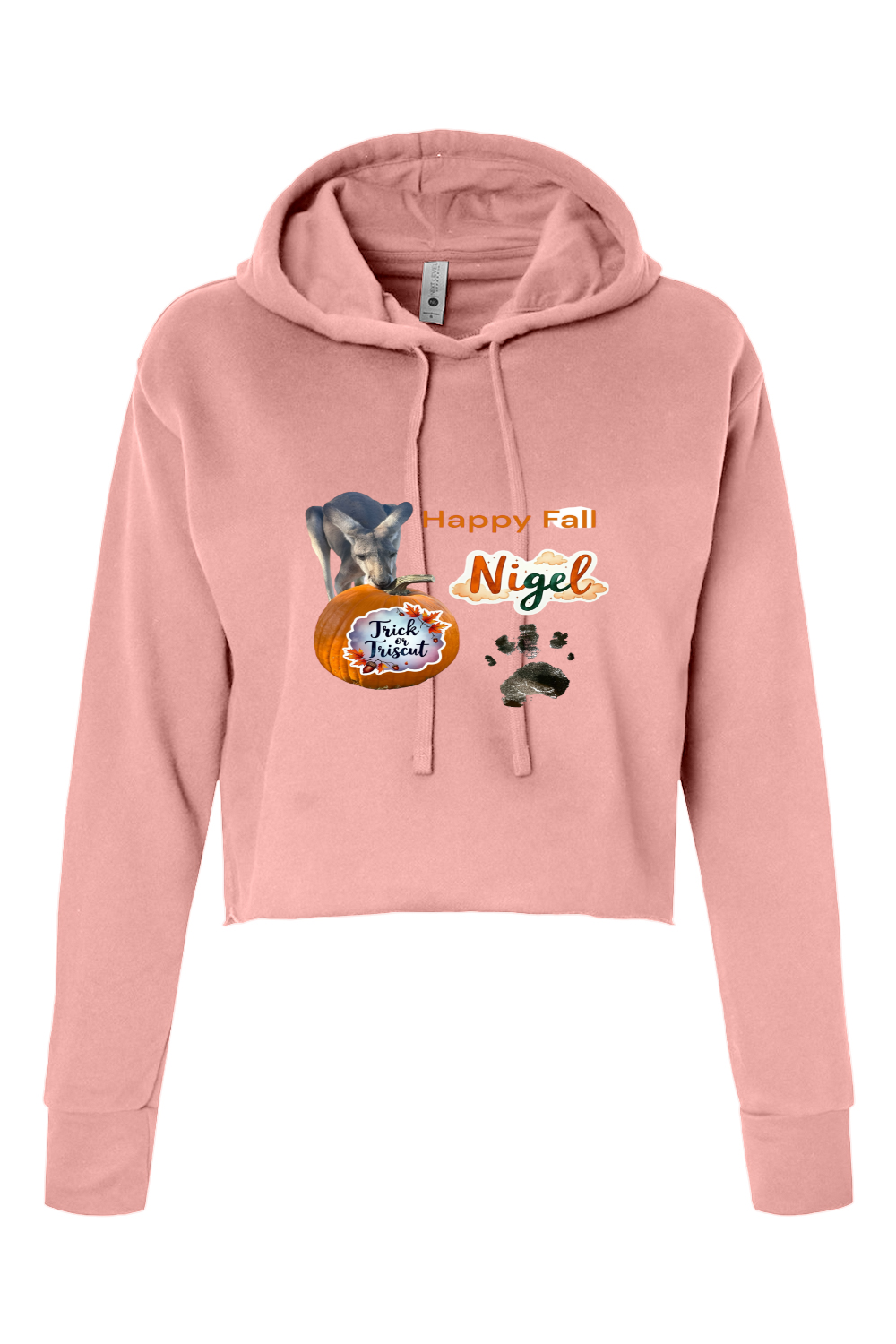 Happy Fall 2 Womens Cropped Hoodie