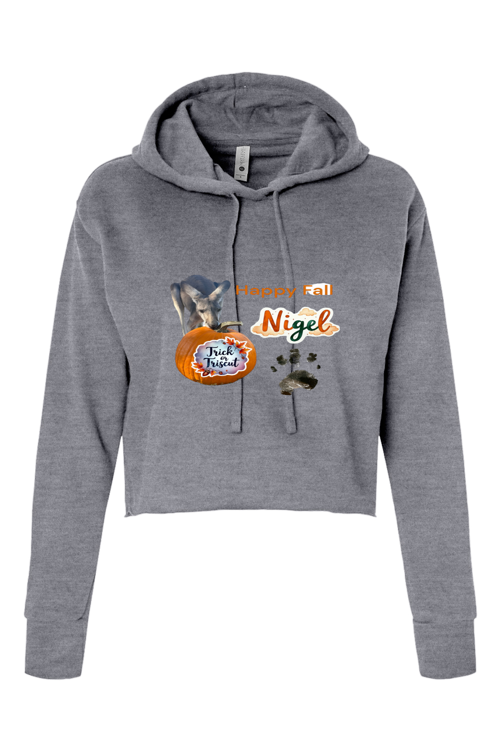Happy Fall 2 Womens Cropped Hoodie