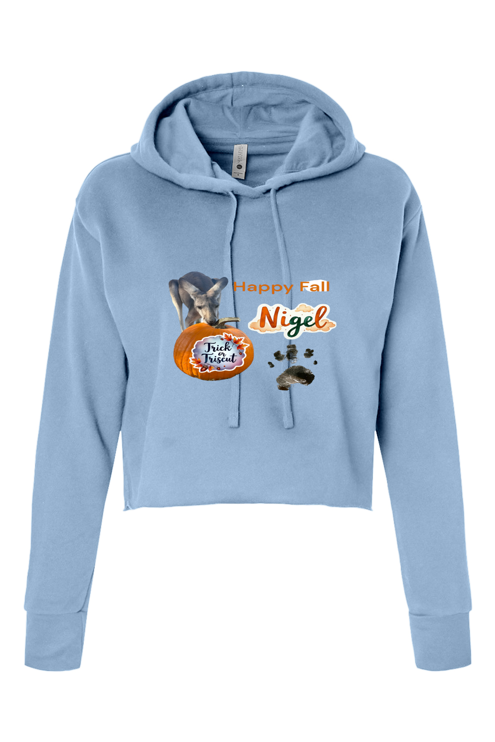Happy Fall 2 Womens Cropped Hoodie
