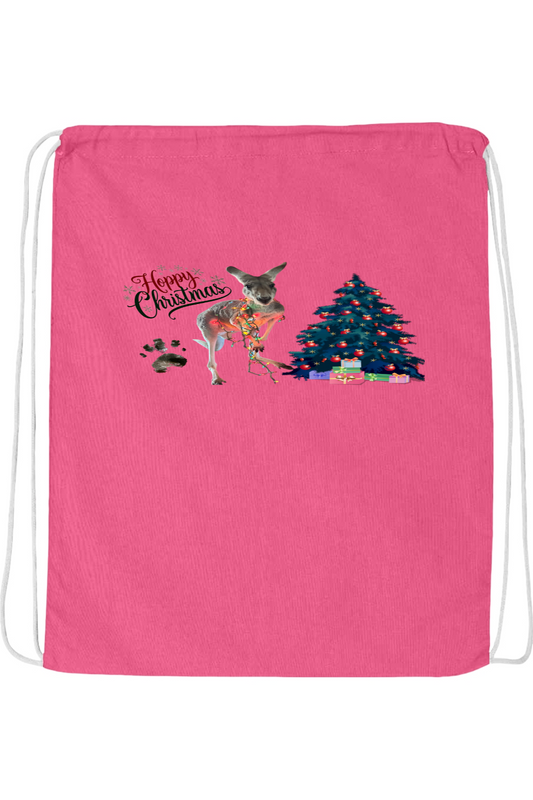Hoppy Christmas Drawstring Bag