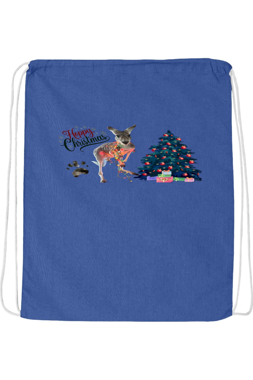 Hoppy Christmas Drawstring Bag