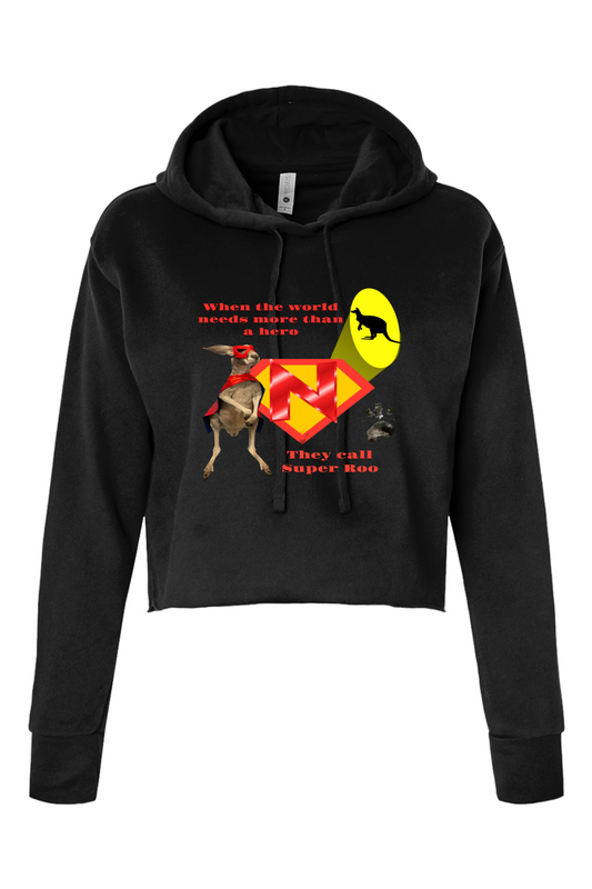 Super Roo Womens Cropped Hoodie