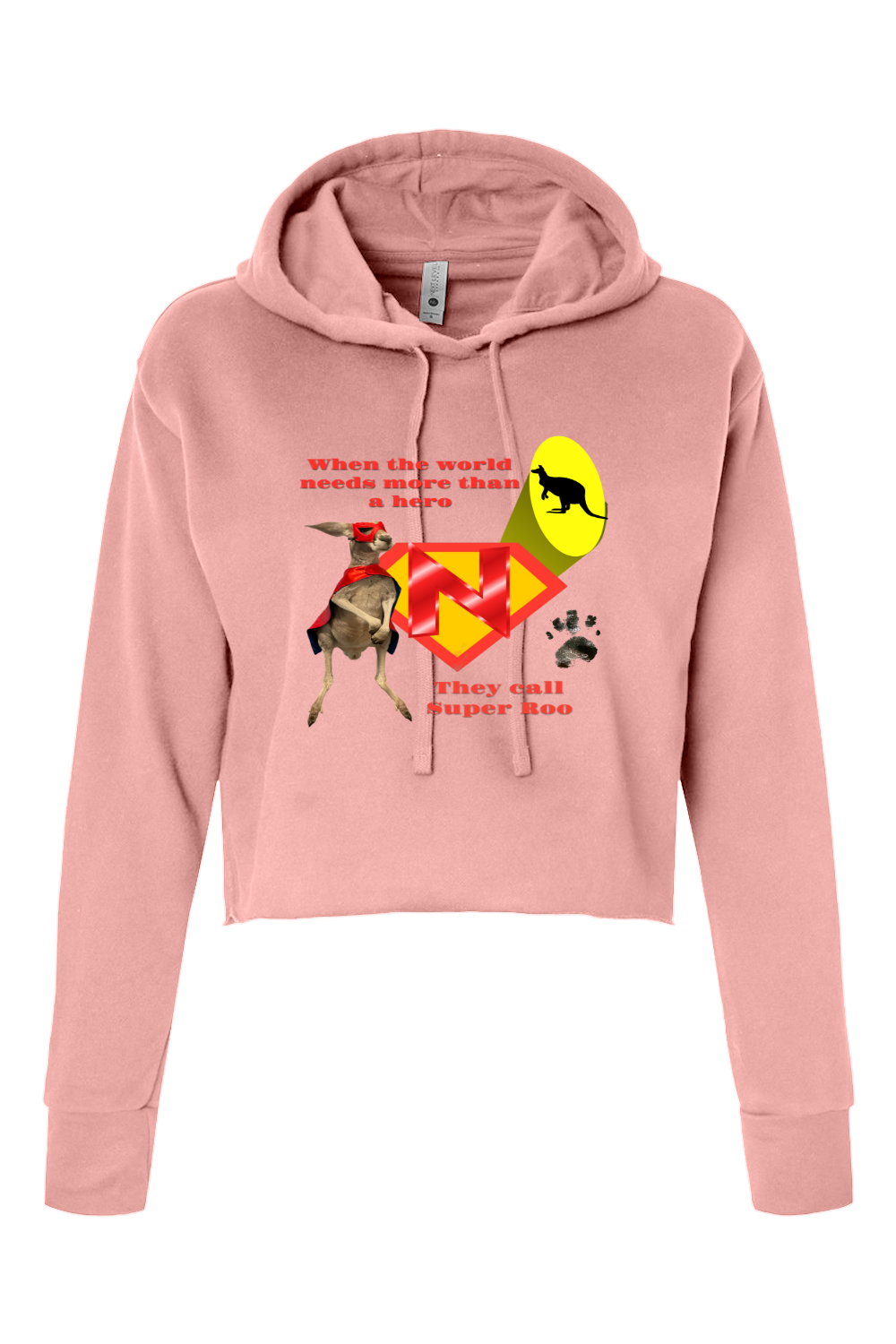 Super Roo Womens Cropped Hoodie