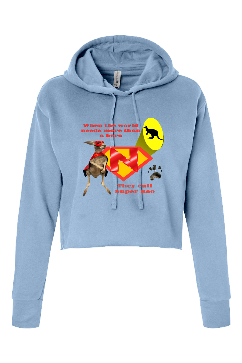 Super Roo Womens Cropped Hoodie